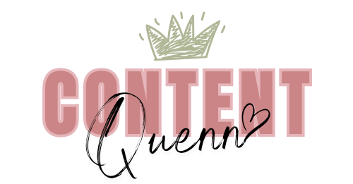 Logo officiel Content Queen par Milena Dimitrijevic – mentor en contenu, organisation et mindset